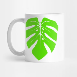Chartreuse Monstera Leaf Mug